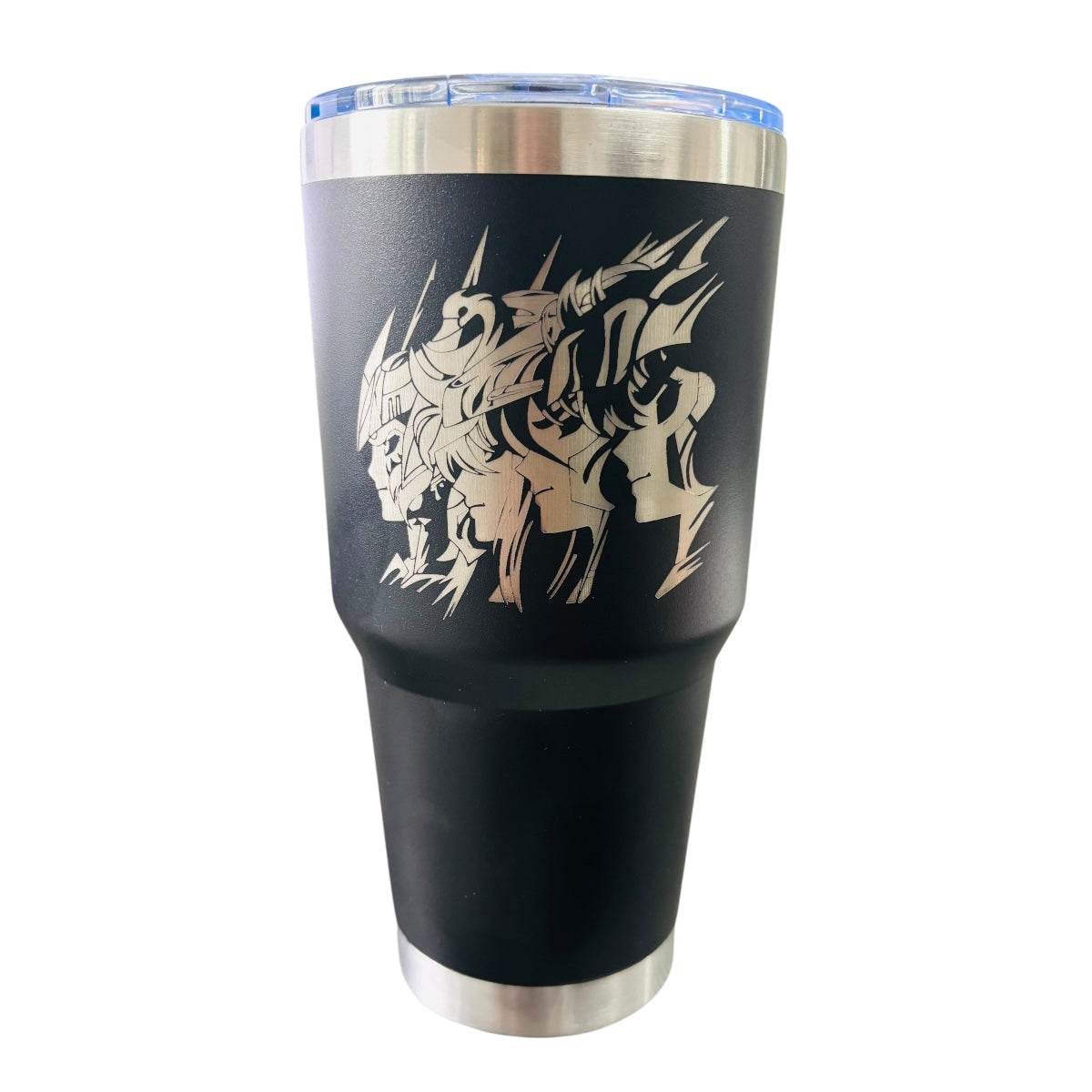 Termo Color Negro Los Caballeros Del Zodiaco 887 ml