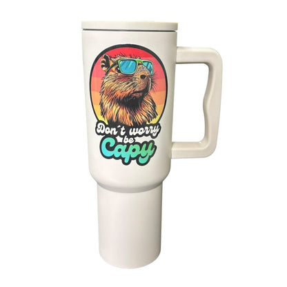 Termo Color Blanco Mate Capibara 1.2 Litros