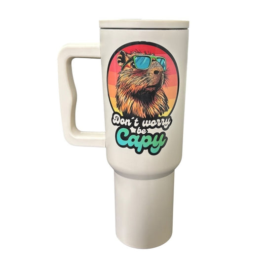 Termo Color Blanco Mate Capibara 1.2 Litros