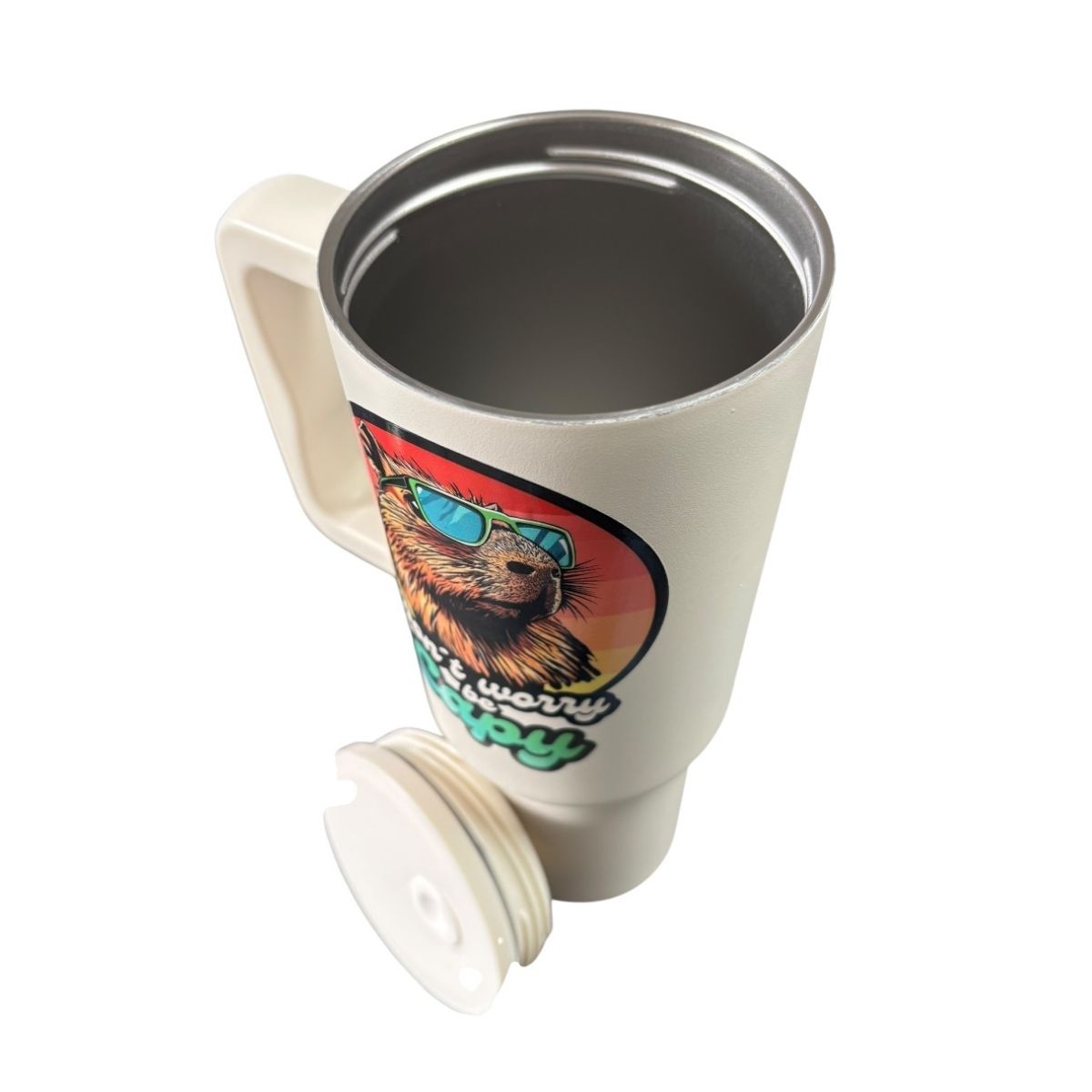 Termo Color Blanco Mate Capibara 1.2 Litros