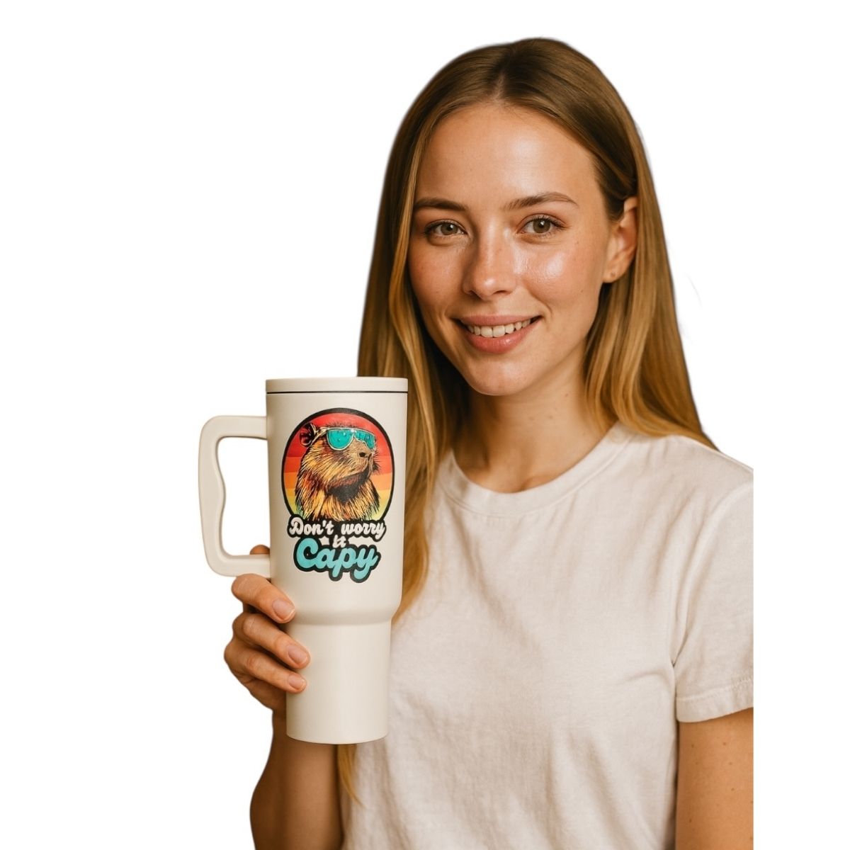 Termo Color Blanco Mate Capibara 1.2 Litros