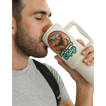 Termo Color Blanco Mate Capibara 1.2 Litros