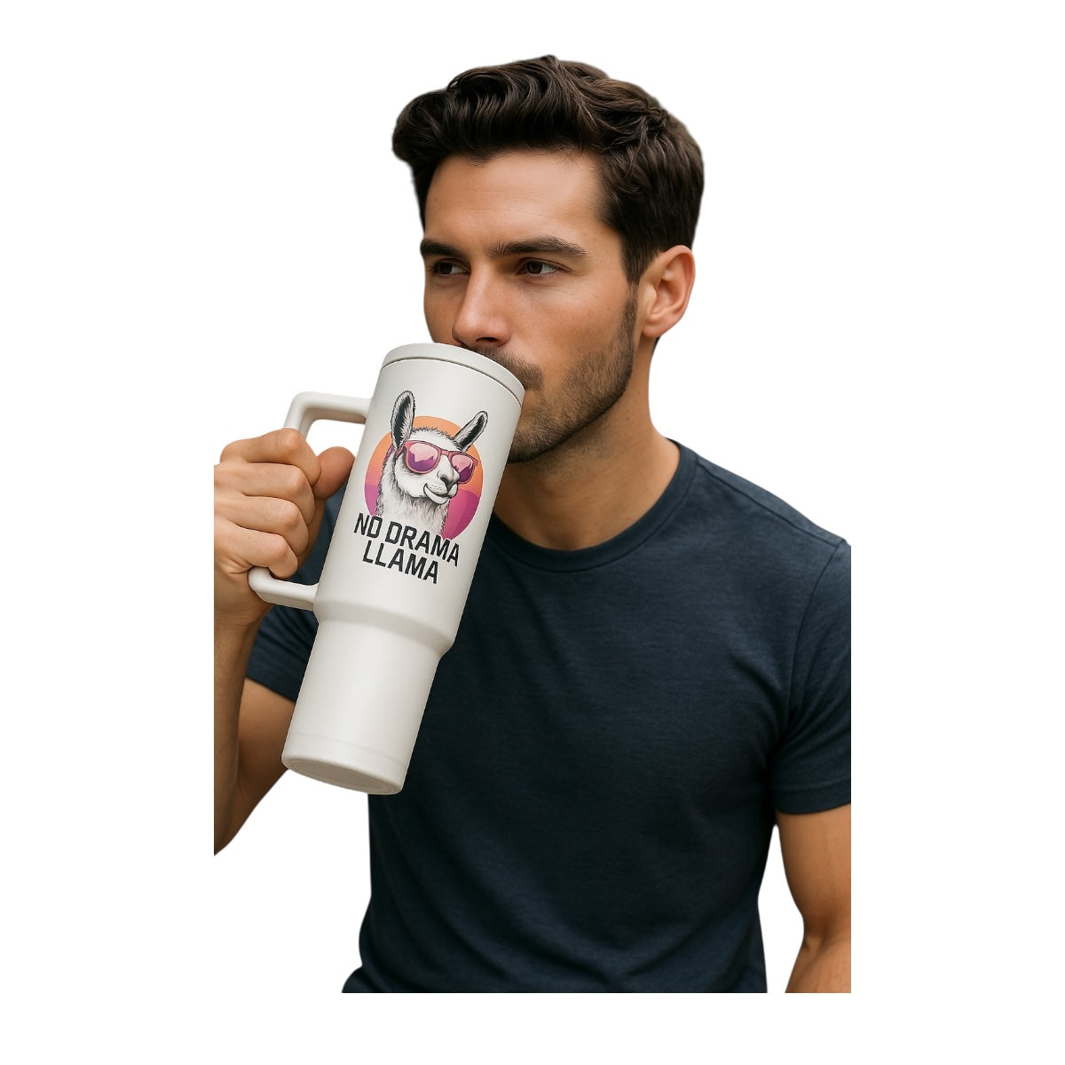 Termo Color Blanco Mate Llama 1.2 Litros