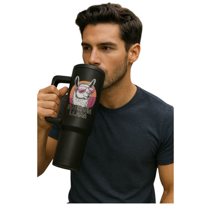 Termo Color Negro Llama 1.2 Litros