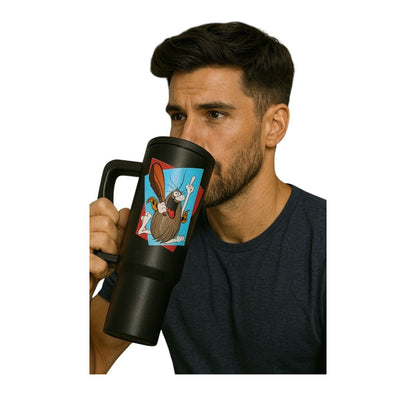 Termo Color Negro Captain Caveman 1.2 Litros