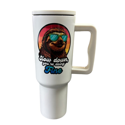 Termo Color Blanco Mate Perezoso 1.2 Litros