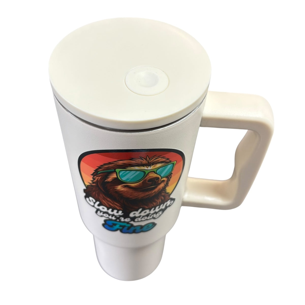 Termo Color Blanco Mate Perezoso 1.2 Litros