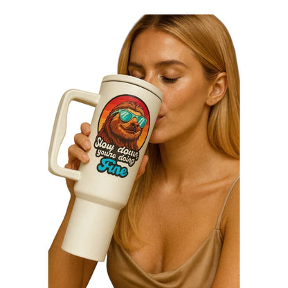 Termo Color Blanco Mate Perezoso 1.2 Litros