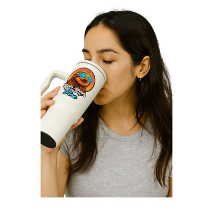 Termo Color Blanco Mate Perezoso 1.2 Litros