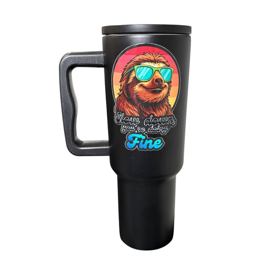 Termo Color Negro Perezoso 1.2 Litros