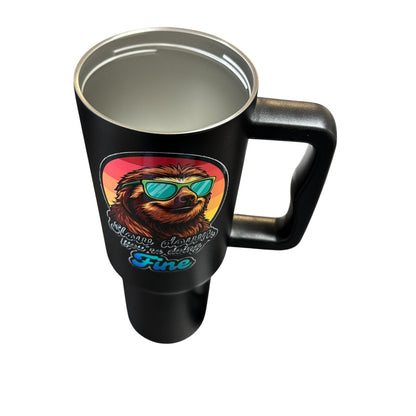 Termo Color Negro Perezoso 1.2 Litros