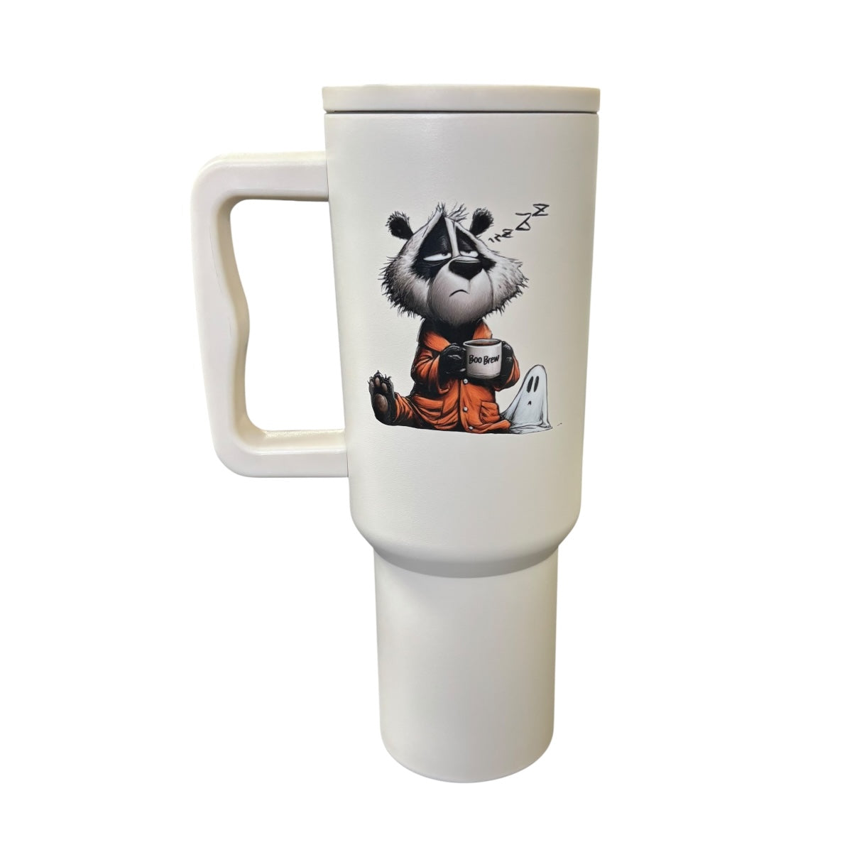 Termo Color Blanco Mate Halloween Perros 1.2 Litros