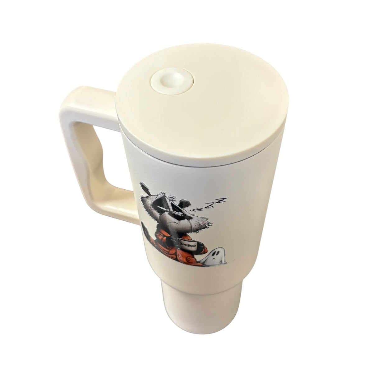 Termo Color Blanco Mate Halloween Perros 1.2 Litros