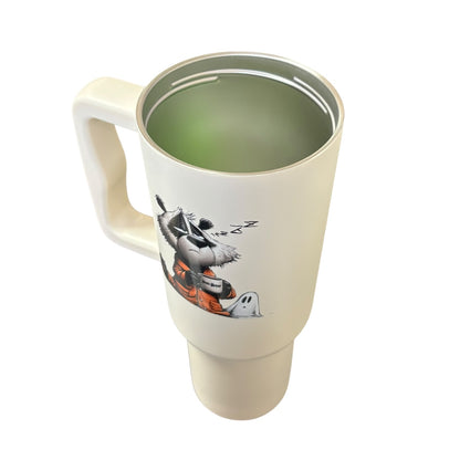 Termo Color Blanco Mate Halloween Perros 1.2 Litros