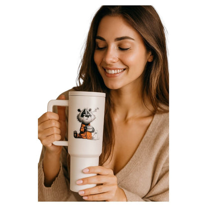 Termo Color Blanco Mate Halloween Perros 1.2 Litros