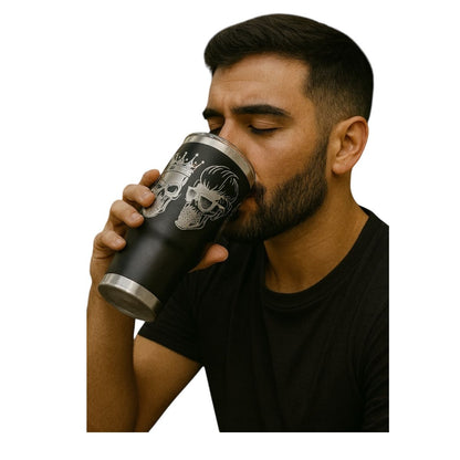 Termo Color Negro Calaveras 887 ml