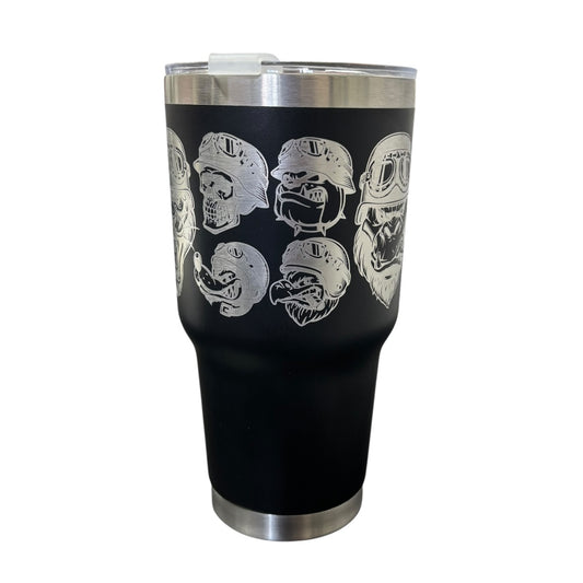 Termo Color Negro Animales 887 ml