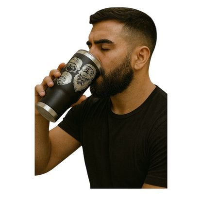 Termo Color Negro Animales 887 ml