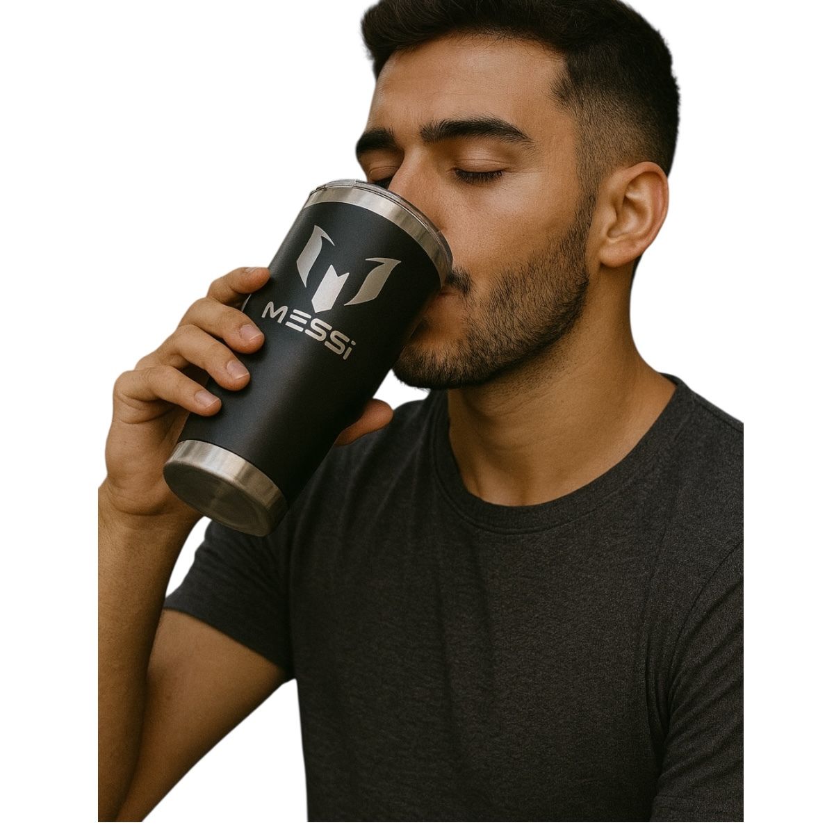 Termo Color Negro Messi 887 ml