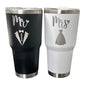 Set De 2 Termos Mr Y Ms Color Negro Y Blanco 887 ml