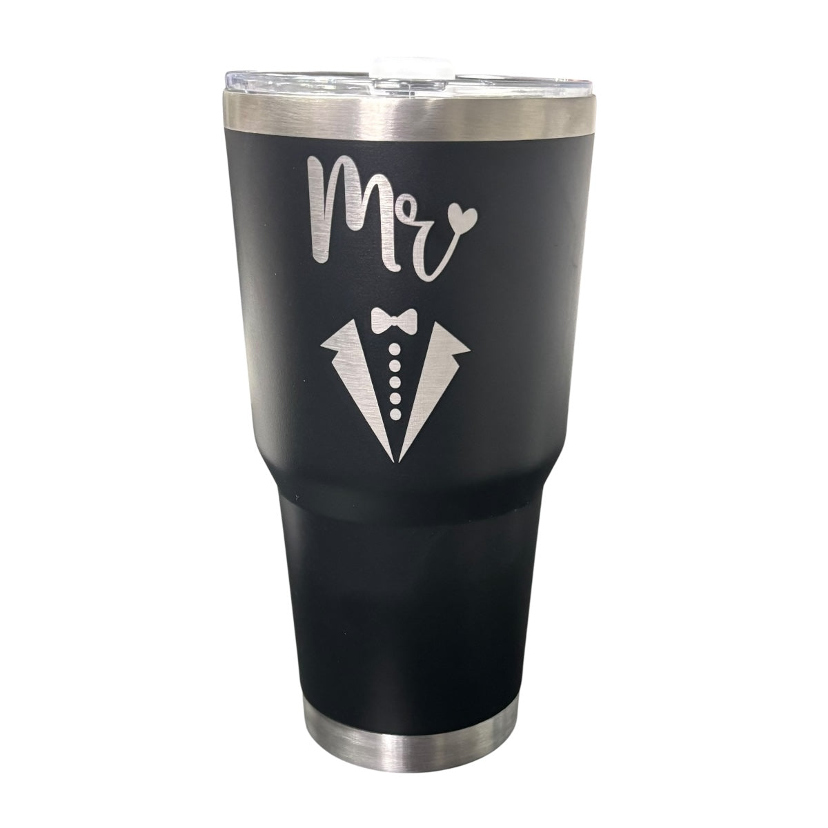 Set De 2 Termos Mr Y Ms Color Negro Y Blanco 887 ml