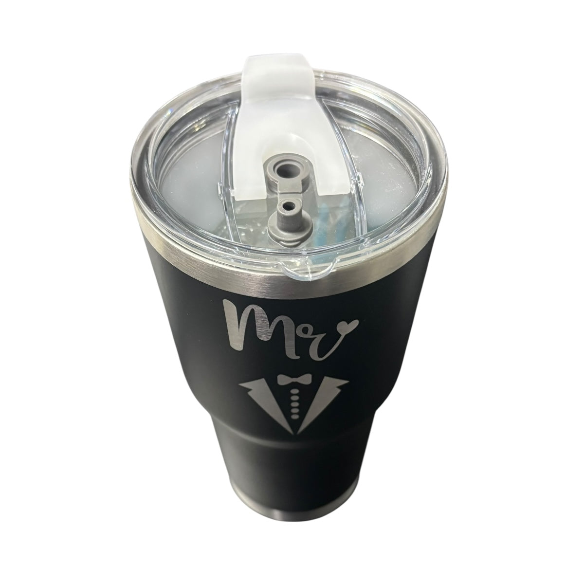 Set De 2 Termos Mr Y Ms Color Negro Y Blanco 887 ml