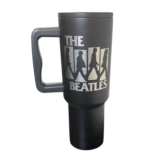 Termo De Acero Inoxidable Termomania Edición Especial The Beatles Color Negro 1.2 Litros