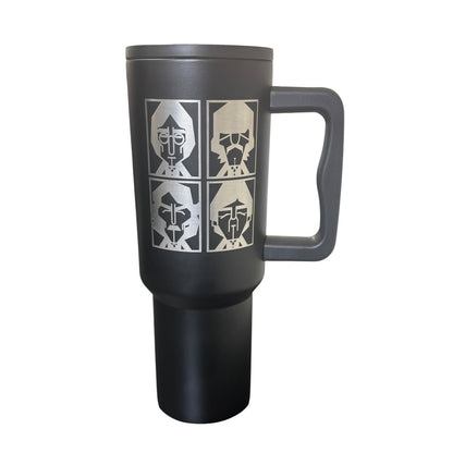 Termo De Acero Inoxidable Termomania Edición Especial The Beatles Color Negro 1.2 Litros