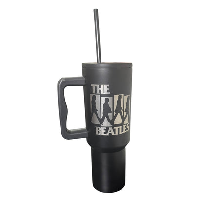 Termo De Acero Inoxidable Termomania Edición Especial The Beatles Color Negro 1.2 Litros