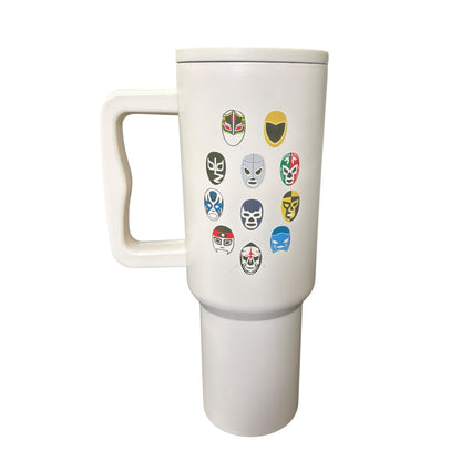 Termo Color Blanco Mate Luchadores 1.2 Litros