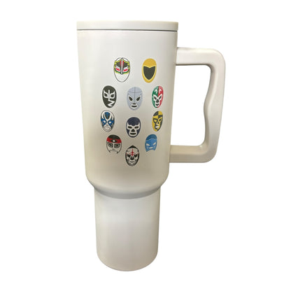 Termo Color Blanco Mate Luchadores 1.2 Litros