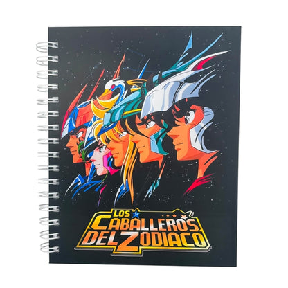 Set de 2 Piezas Termo y Libreta Color Negro Los Caballeros del Zodiaco