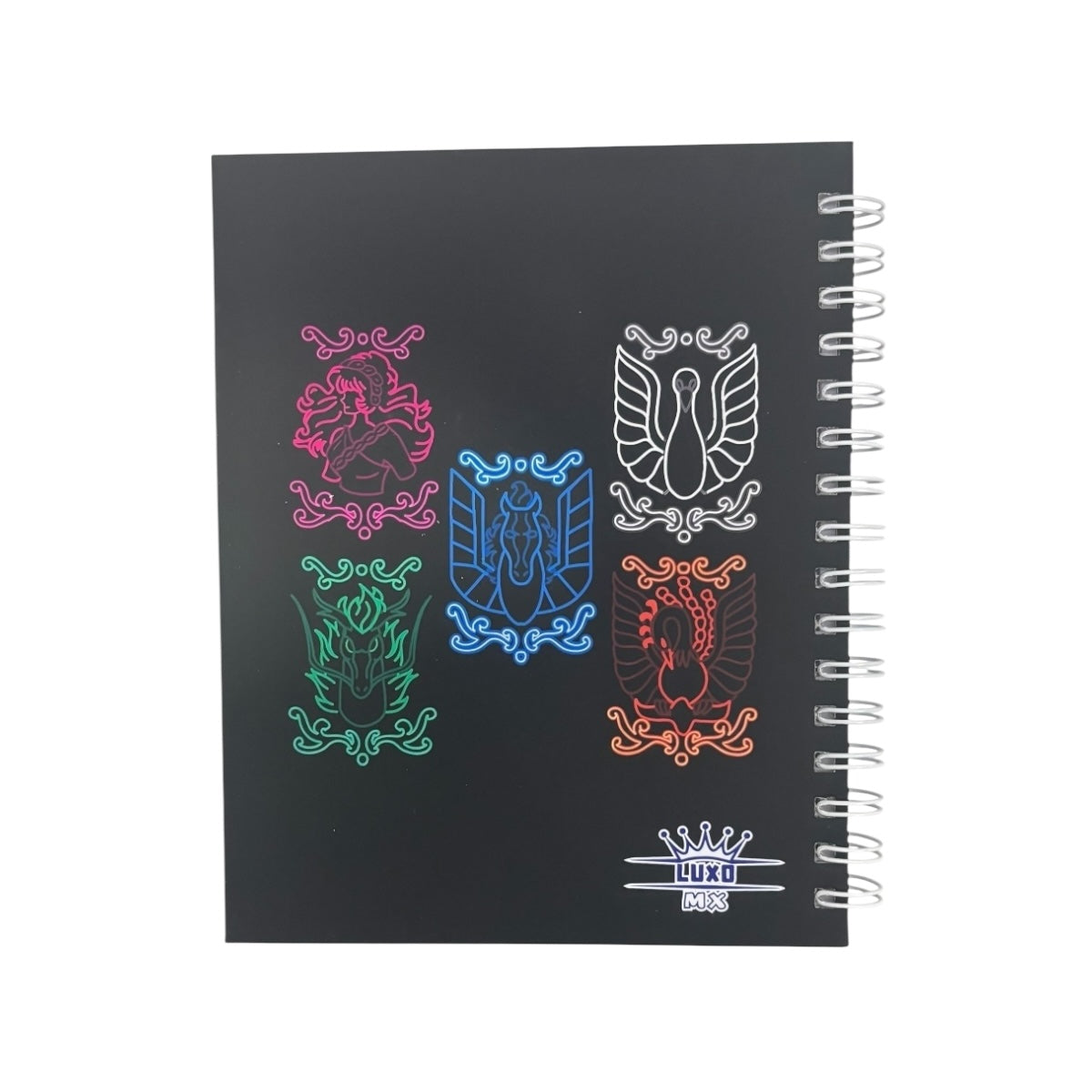 Set de 2 Piezas Termo y Libreta Color Negro Los Caballeros del Zodiaco