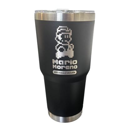 Termo Color Negro Cantinflas 887 Mililitros
