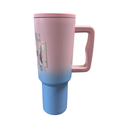 Termo Bad Girls Azul Con Rosa