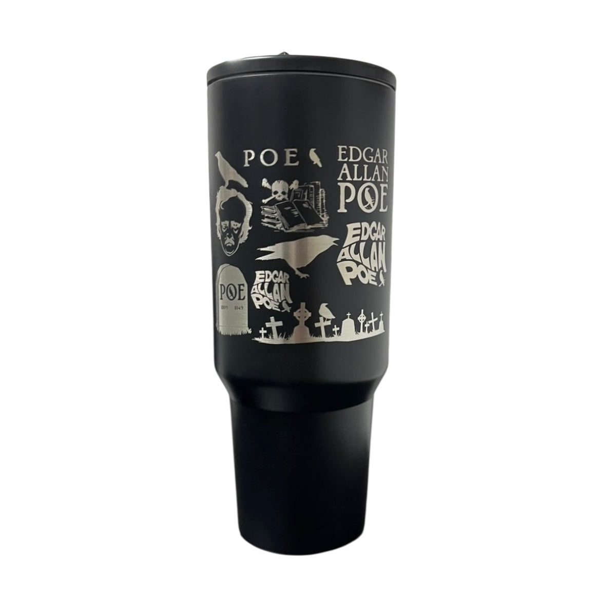 Termo De Acero Inoxidable Edgar Allan Poe Negro 1.2 Litros