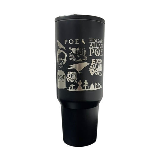 Termo De Acero Inoxidable Edgar Allan Poe Negro 1.2 Litros