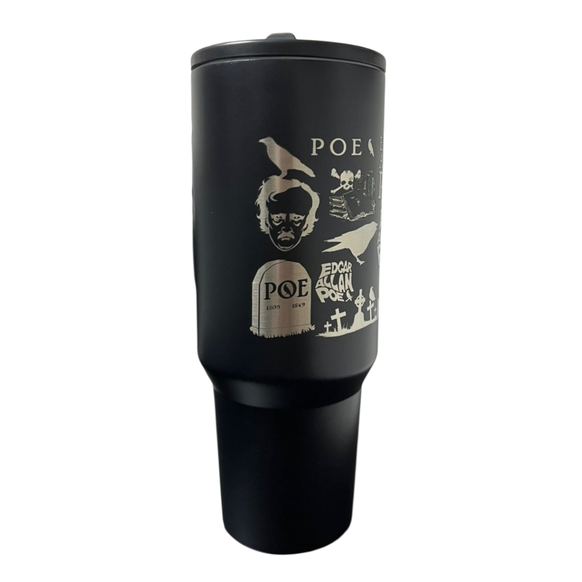 Termo De Acero Inoxidable Edgar Allan Poe Negro 1.2 Litros
