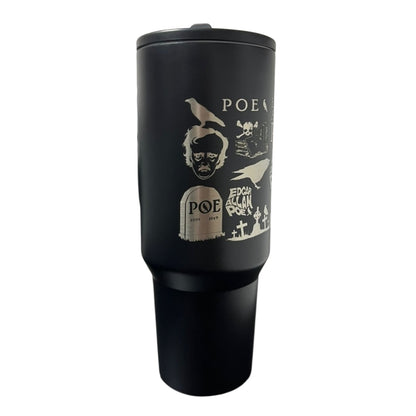 Termo De Acero Inoxidable Edgar Allan Poe Negro 1.2 Litros