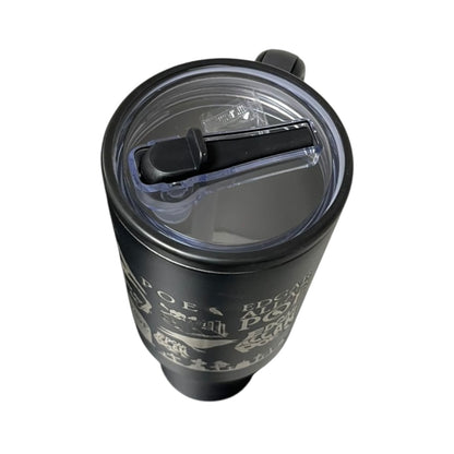 Termo De Acero Inoxidable Edgar Allan Poe Negro 1.2 Litros