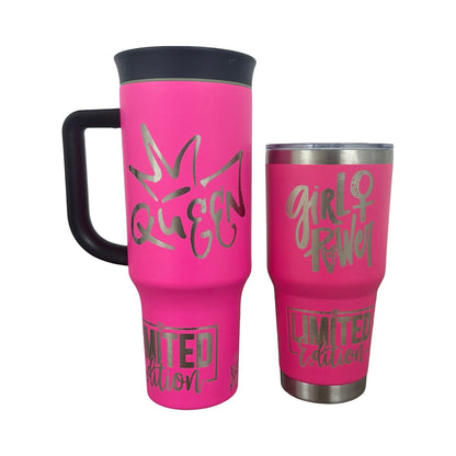 Set de Termos Termomania Power Girl Fucsia Rosa 2 Piezas