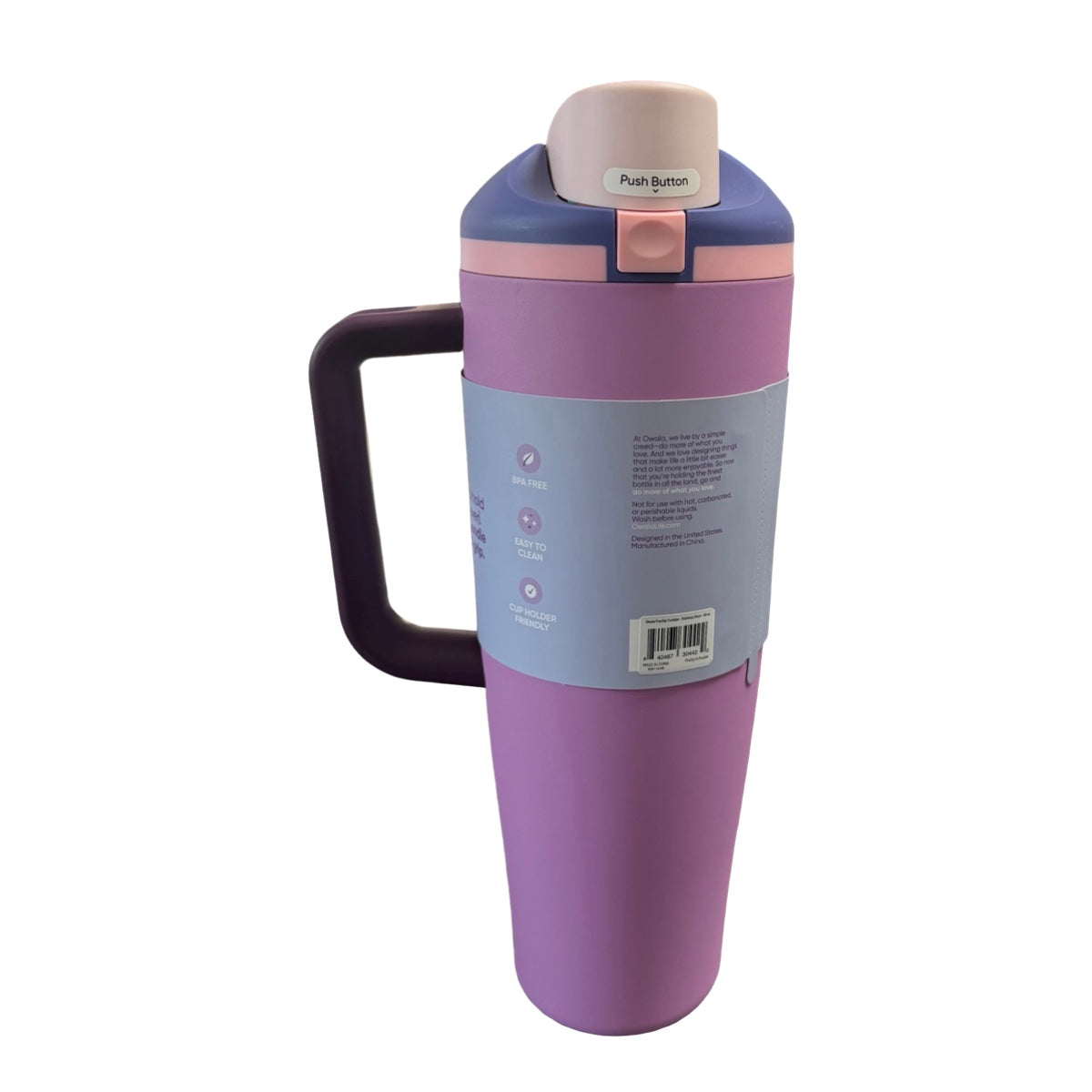 Termo Owala Bucket Handle Tumbler Púrpura 40 Oz