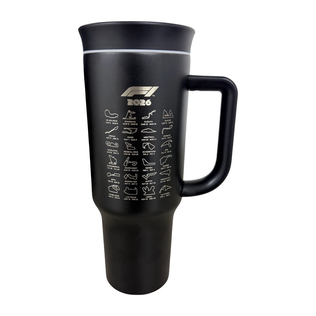 Termo Acero Inoxidable Cadillac F1 Negro 1.2 Litros