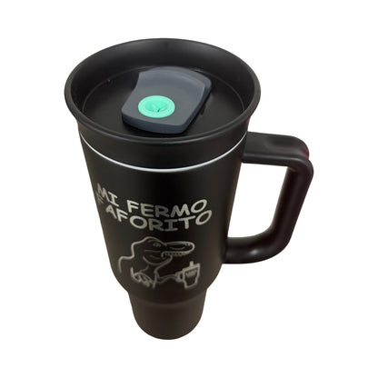 Termo Acero Inoxidable Dino T Rex Negro 1.2 Litros