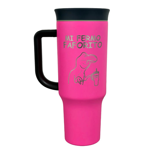 Termo Acero Inoxidable Dino T Rex Fucsia 1.2 Litros