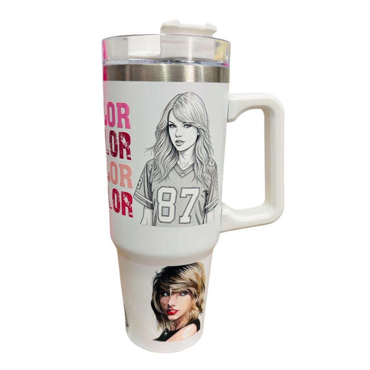 Termo Color Blanco Taylor Swift 887 ml