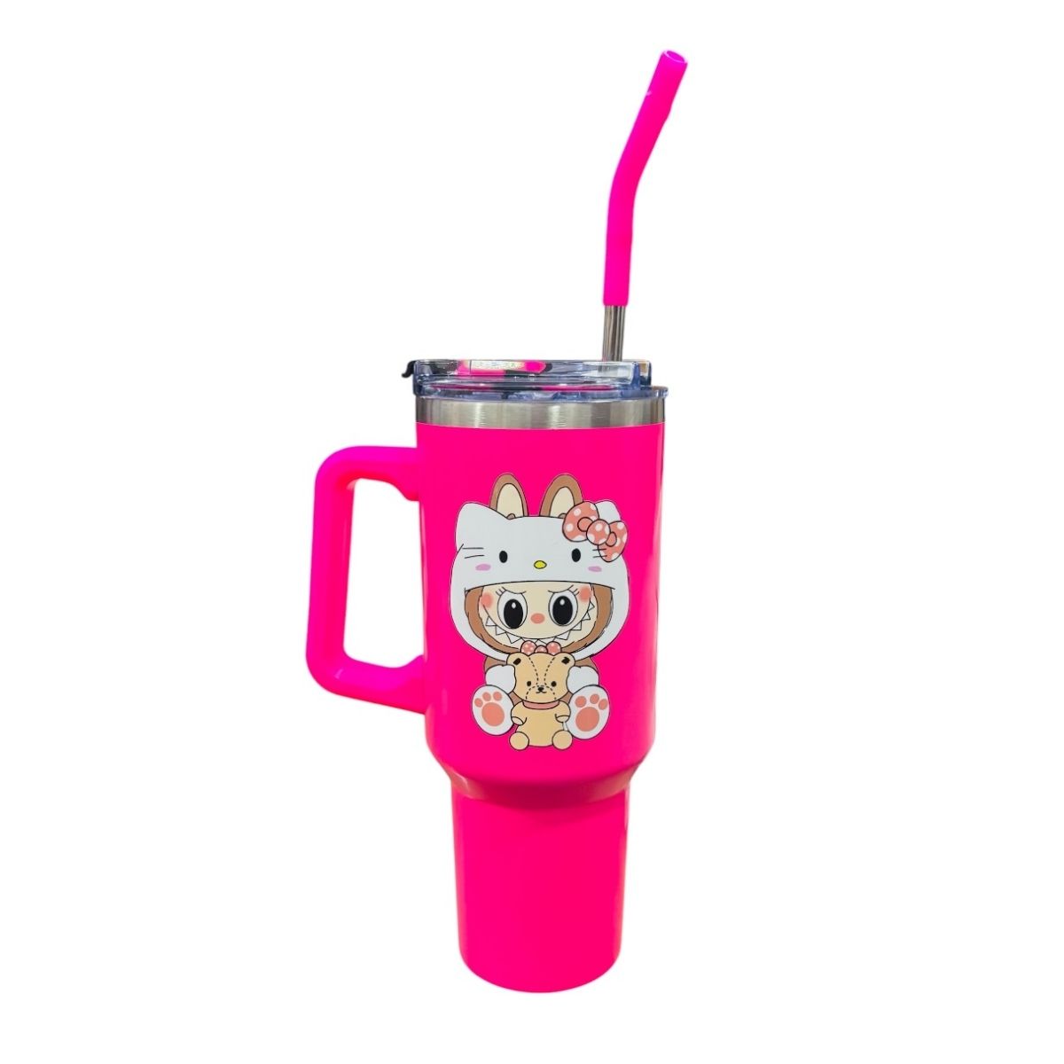 Termo Color Fucsia Labubu 1.2 Litros