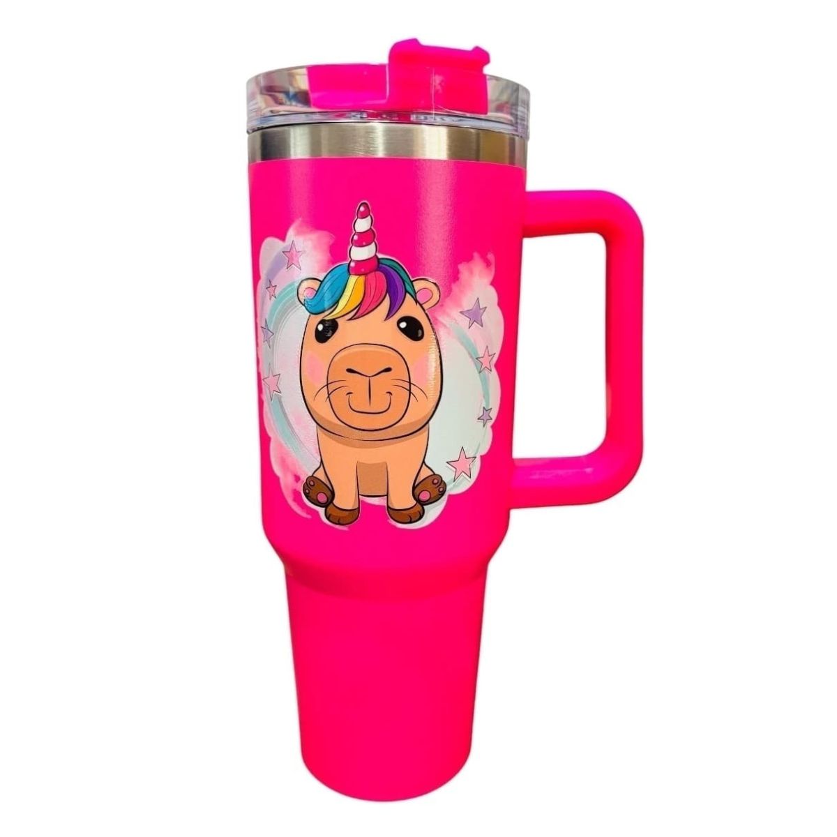 Termo color fucsia Capybara