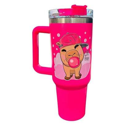 Termo color fucsia Capybara