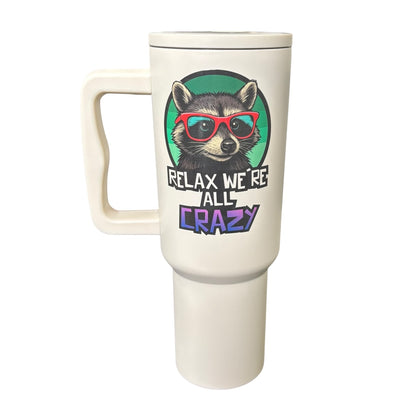 Termo Blanco Mate Mapache 1.2 Litros